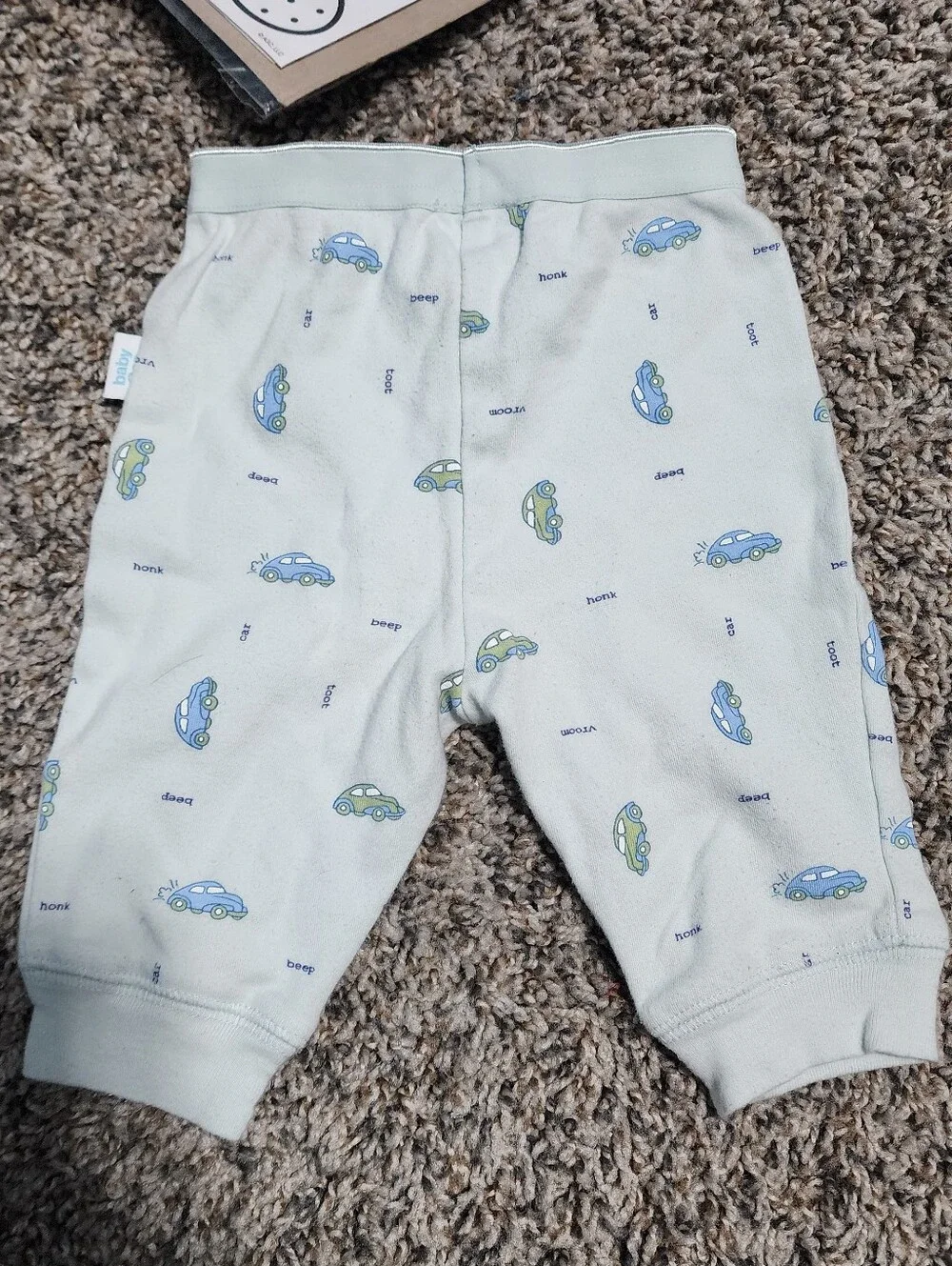 VTG Y2K Baby Gap Stage 2 Car Print Graphic Top & Pants PJ Set - Size 3-6 Months